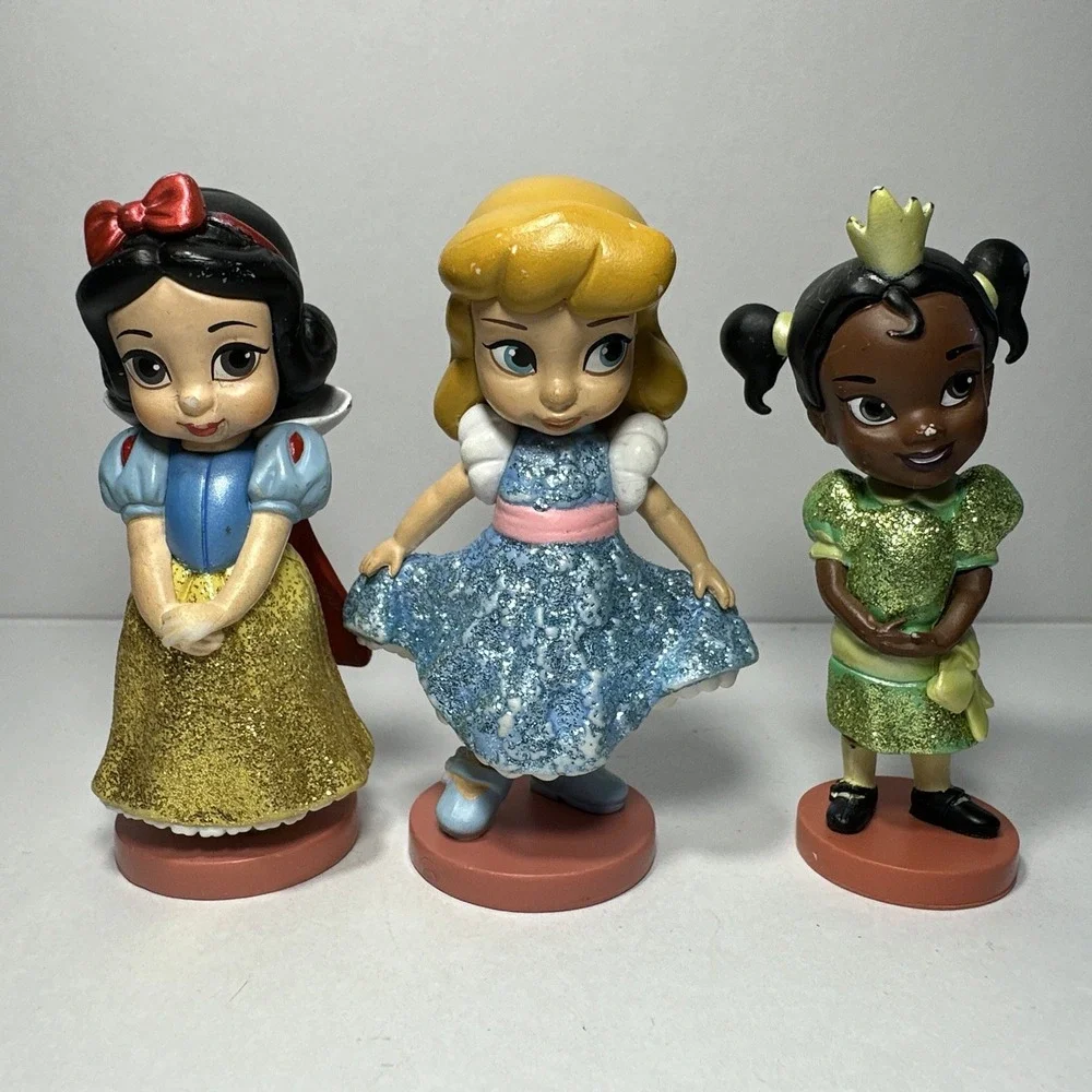 Disney Animators Young Princess Collection Lot of 3 Figures Cake Toppers